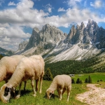 Le Dolomiti durante la bella stagione